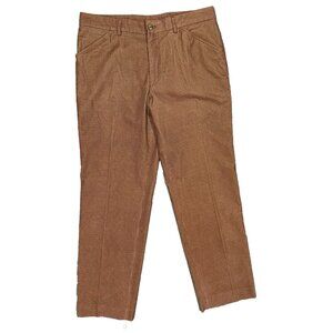Hugo Boss Corduroy Pants Houndstooth Soft Brown "Newman" Stretch Cotton 36x32